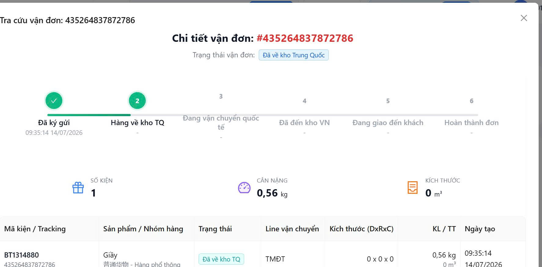 Theo dõi trạng thái kiện hàng ShipX